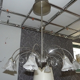 Basilux  żyrandol z kryształowymi kloszami  -  Wyprzedaż !